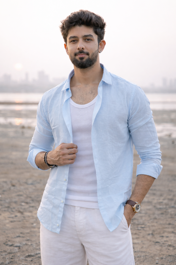 Light Blue Linen Shirt