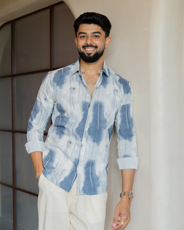 Blue Haze Textured Shirt
