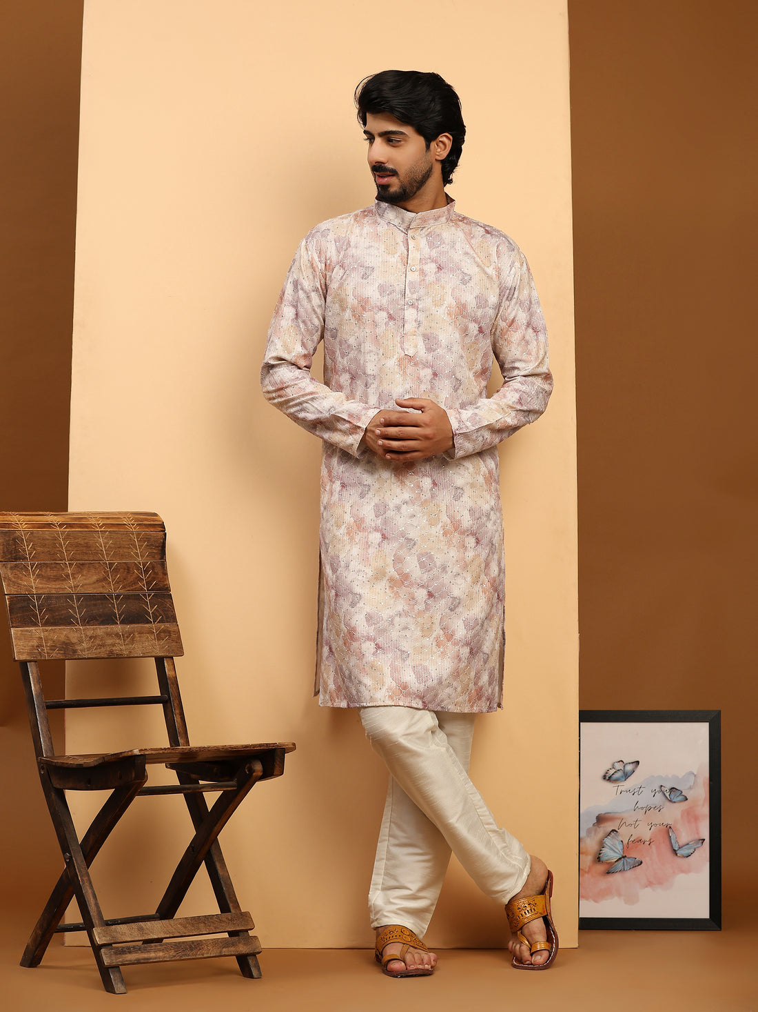 Multi Color Printed Sequence Kurta