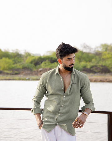 Sage Green Textured Shirt