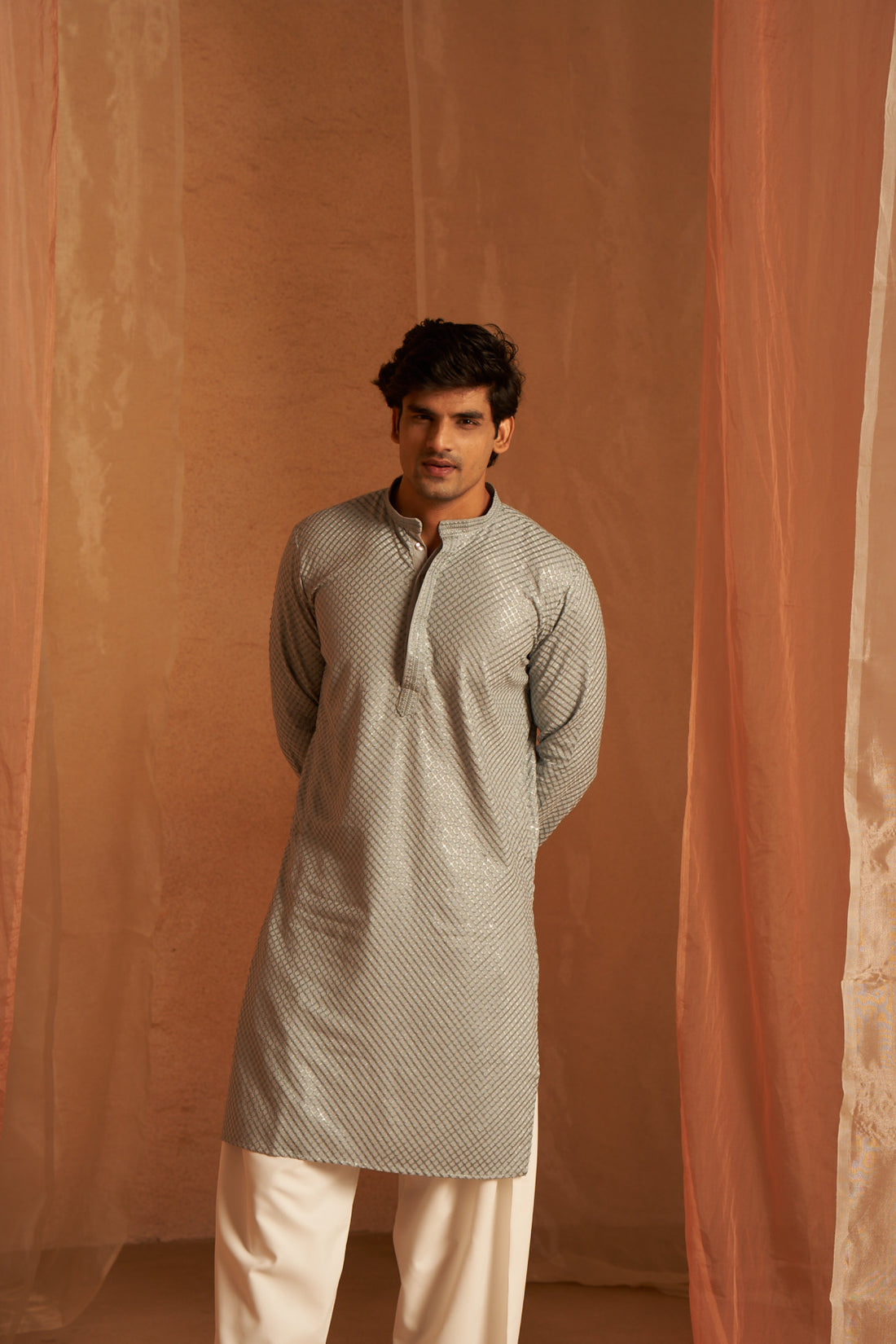 Baby Blue Embroidery and Sequence Kurta