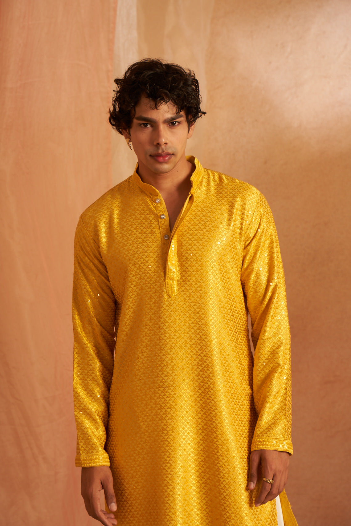 Yellow Embroidery Kurta