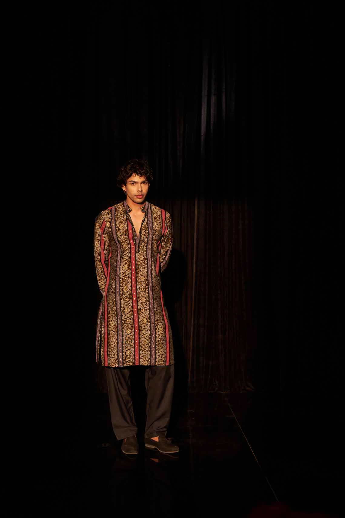 Multi Color Foil Print Modal Kurta