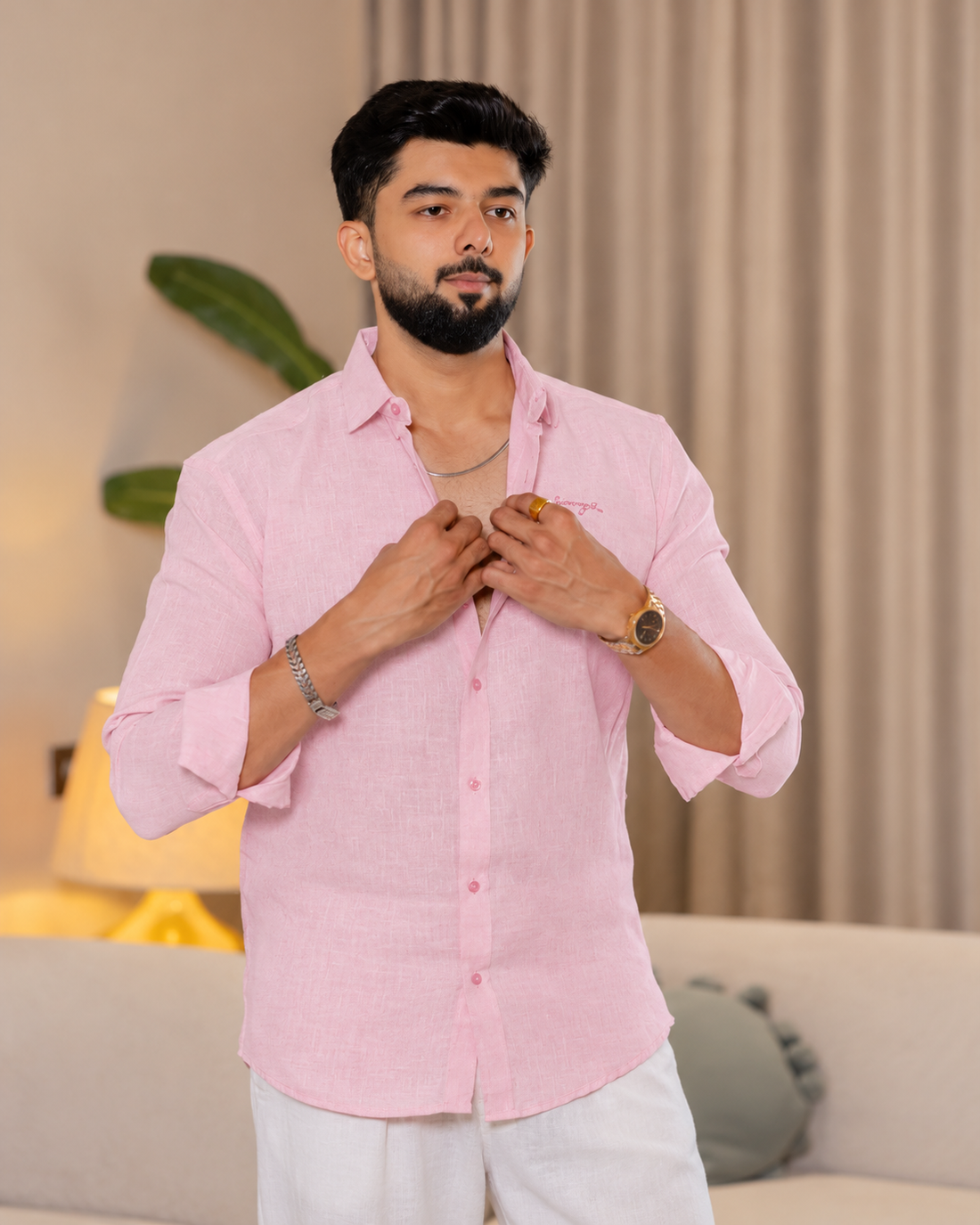 Blush Serenity Textured Shirt
