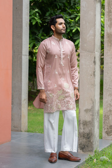 Rosé Garden Embroidered Kurta