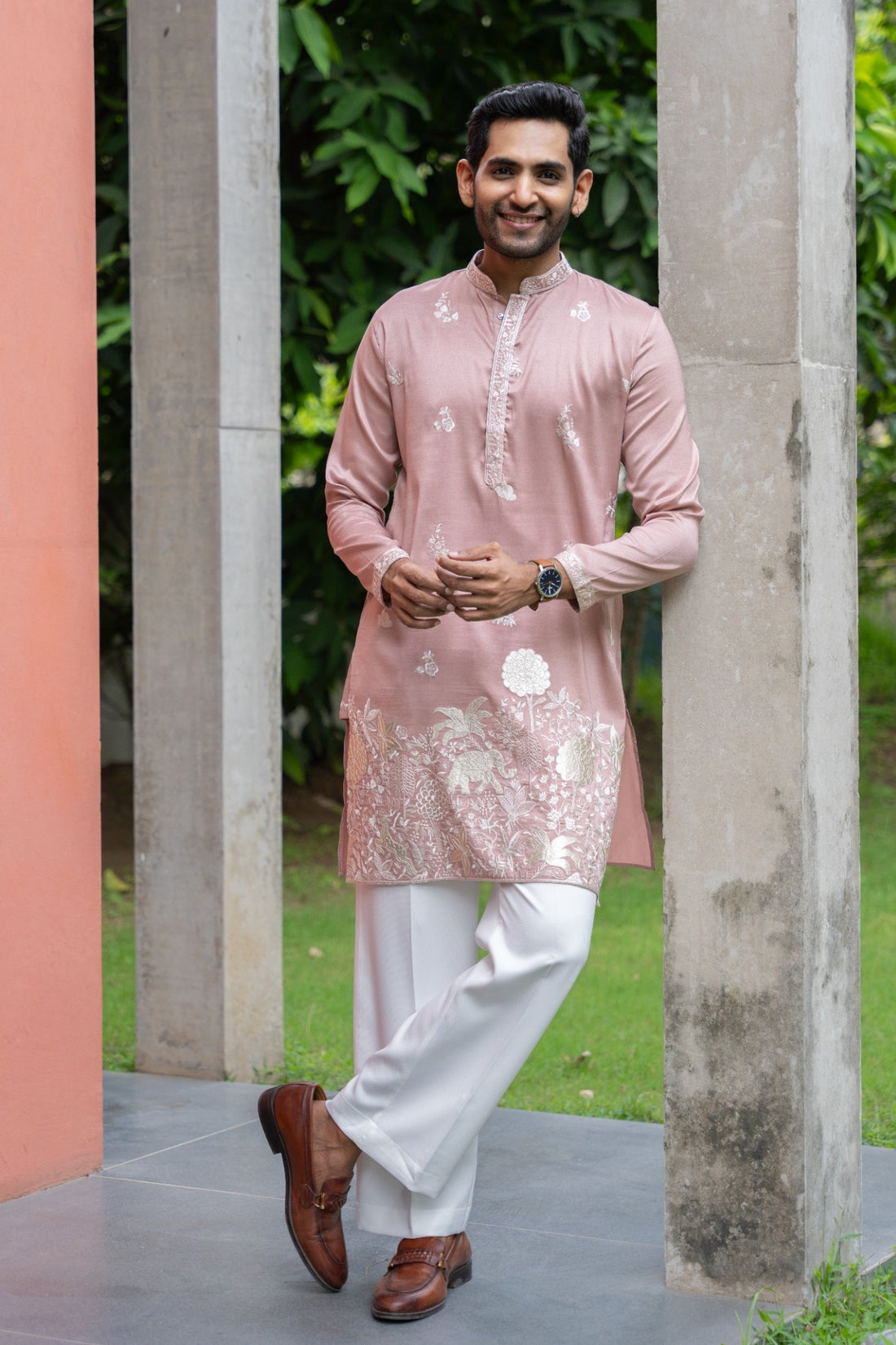 Rosé Garden Embroidered Kurta