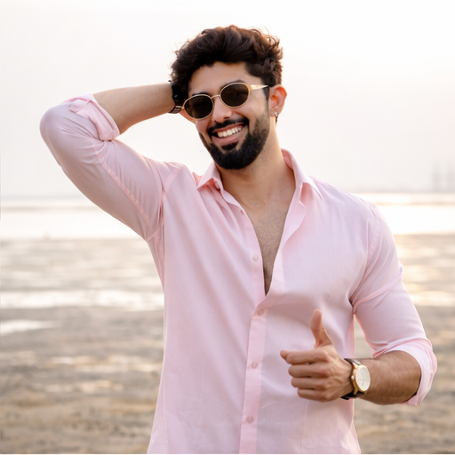 Sunset Pink Linen Shirt