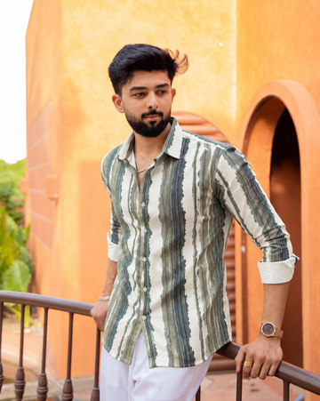 Sage Drift Striped Shirt